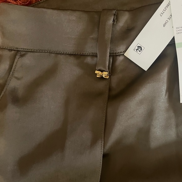 Sam Edelman Devyn Crossover Trousers In Chocolate Chip Size 8 NWT - Picture 4 of 7